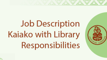 Resource Job Description Kaiako with Library Responsibilities Image